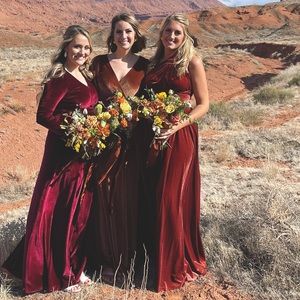 Velvet Bridesmaid Dress
